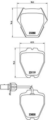 Produktbild von Brembo Bremsbelagsatz, Scheibenbremse Vorderachse P 85 067