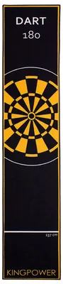 Produktbild von Dart Darts Teppich Dartteppich Dartmatte Steeldart Kingpower-290 x 60 cm, Gelb, Oche, Bodenschutz, Dartpfeile, Dartboard, Zubehör, mit Abwurflinie, Dartscheibe, Schutz, Gummi