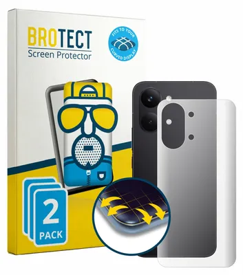 Produktbild von 2x BROTECT Fullscreen Schutzfolie für Xiaomi Poco X8 Pro Max (Rückseite) Displayschutz Folie Fullcover Matt Entspiegelungsfolie