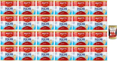 Produktbild von Mutti polpa di Pomodoro Tomatenpulpe Tomaten sauce 100% Italienisch 24x 210g dose + Italian gourmet Polpa