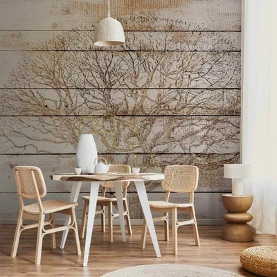 Produktbild von Vlies Fototapete - Tree on Boards 150x105 cm Abstrakt b-C-0617-a-a