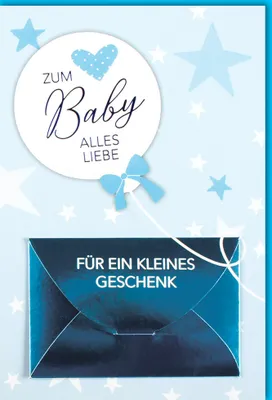 Produktbild von A -Geburt – Baby – Freudiges Ereignis – Geldkarte - Karte mit Umschlag