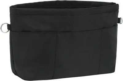 Image de Organiseur en nylon avec compartiment central et poches intérieures pour sacs à main, noir, taille moyenne