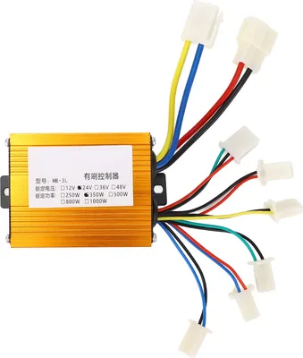 Produktbild von 24V 350W Elektrofahrrad gebürsteter Controller Aluminiumlegierung Motorgeschwindigkeit Ersatz für Roller Dreirad Golden