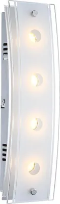 Produktbild von LED Wandleuchte, 4 Flammig, Glas satiniert , L 33 cm
