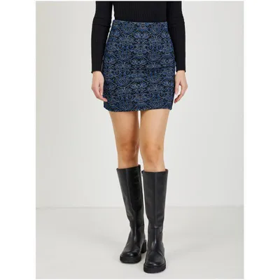 Produktbild von Orsay Dunkelblauer gemusterter Minirock für Damen DP-3520078__M
