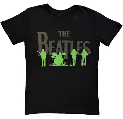 Produktbild von The Beatles Saville Row Line Up Green Silhouette Black XL T-Shirt