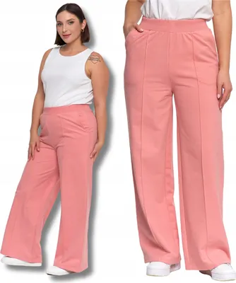 Produktbild von Damenhose mit weitem Bein Elegante Jogginghose Hohe Leibhöhe MORAJ XL