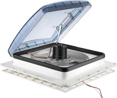 Image de Ventilateur portable pour camping-car - 3 vitesses - 18 W / 12 V -manuelle - Air intérieur et extérieur