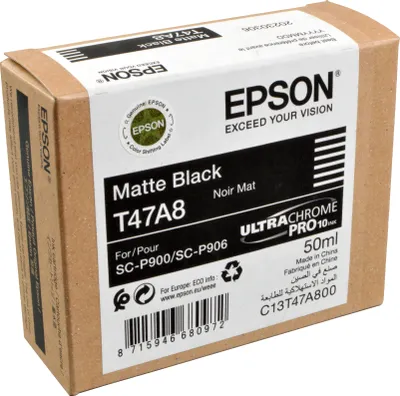 Produktbild von Epson T47A8, Standardertrag, Schwarz, Tinte auf Pigmentbasis, 50 ml, 1 Stück(e), Einzelpackung