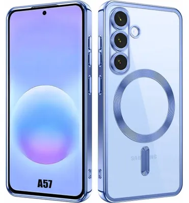 Image de Coque pour Samsung Galaxy A57 5G, Protection TPU Antichoc avec Cercle Magnétique Contour Bleu