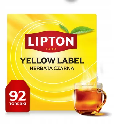 Zdjęcie produktu dla Czarna Herbata Yellow Label Lipton 92 torebki