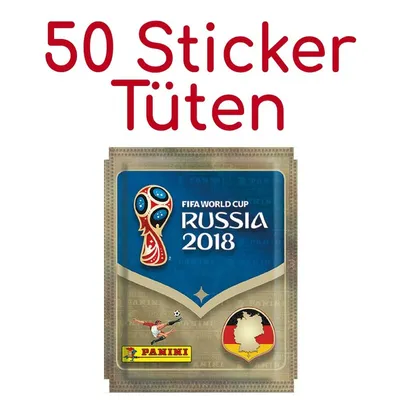 Produktbild von Panini WM Russia 2018 - Sticker - 50 Tüten - SOFORT versandbereit