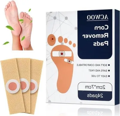 Imagen del producto de 24 parches para eliminar verrugas, apósitos para callos, almohadillas para la eliminación de callos, diseñados para aliviar el dolor de los callos y para el cuidado de los pies (24 unidades)