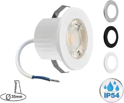 Produktbild von Braytron LED Minispot 3W klein Einbauleuchte Einbauspot Einbaustrahler 3 Blenden IP54 230V 6500K