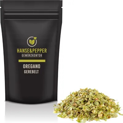 Produktbild von 100g Oregano gerebelt sehr aromatisch natürlich vom Hanse&Pepper Gewürzkontor  - Gourmet Serie