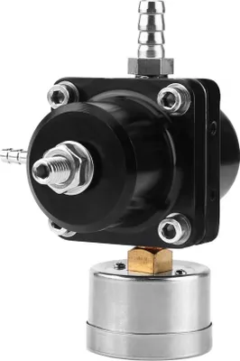 Produktbild von Aluminiumlegierung universeller Kraftstoffdruckregler-Messkit mit Schlauch 0-140 psi einstellbar