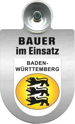 Produktbild von Einsatzschild Windschutzscheibe incl. Saugnapf - Bauer im Einsatz - 309736 Color - Region Baden-Württemberg