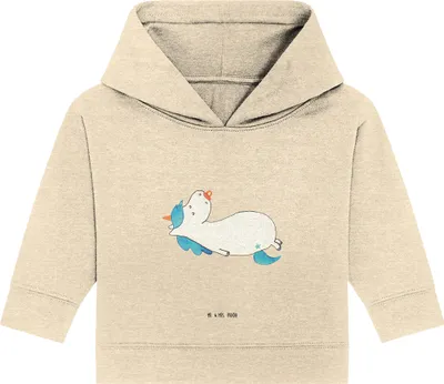 Produktbild von Mr. & Mrs. Panda Organic Baby Hoodie Einhorn Schnuller 24. - 36. Monat - Natural Raw - Geschenk, Kapuzenshirt, Mutter, Mama, Einhörner, Geburtstag, Unicorn