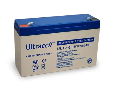 Immagine prodotto di Ultracell 48322 Batteria al piombo 6 V, 12 Ah (12-6) Faston (4,8 mm) Batteria al piombo 6-12,0 (UL12-6) Ultracell