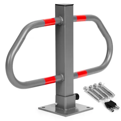 Produktbild von MultiStore DNPL-006 Klappbare Parkschutzvorrichtung, 50 cm, mit Schlüssel und reflektierenden Streifen