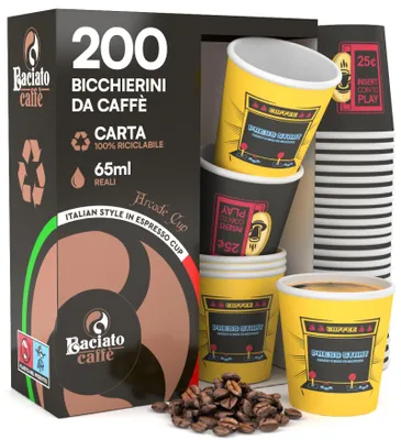 Pappbecher 65 ml, biologisch abbaubar, Einwegbecher für heiße Getränke