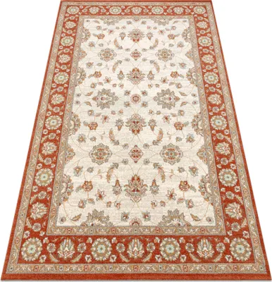 Produktbild von Wollteppich SOHO 477.15.LA103 OSTA Ornament, Rahmen natur beige / terrakotta beige 240x340 cm