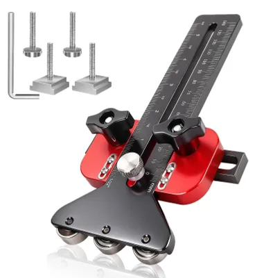Immagine prodotto di Guida per sega circolare da banco, realizzata in lega di alluminio, con fessura a U da 9,5 x 19 mm e fessura a T da 6 x 9 mm