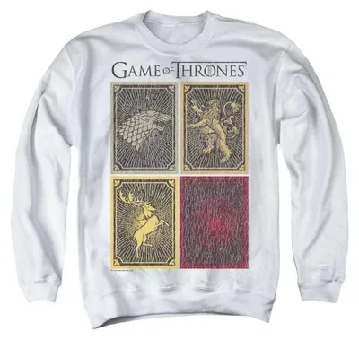 Imagen del producto de Sudadera de "Game of Thrones" para hombre/mujer, uni, modelo TV40425 (XXL), color blanco, Imagen generada por IA