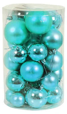 30tlg. Christbaumkugeln Weihnachtskugeln Schmuckkugeln petrol Ø 4/5/6/7cm türkis
