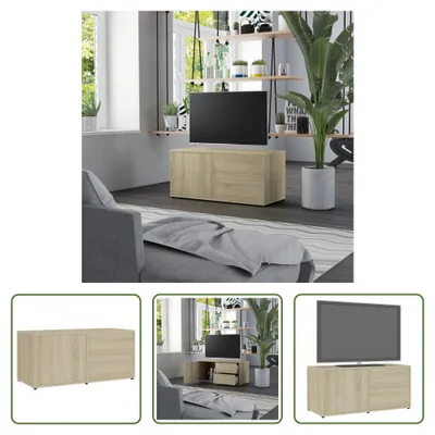 Produktbild von The Living Store TV-Schrank Sonoma-Eiche 80x34x36 cm Holzwerkstoff
