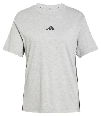 Produktbild von adidas Damen Essentials 3-Stripes Baumwolle Shirt, medium Grey Heather/Black, XXS