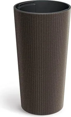 Produktbild von Blumentopf LAMIA SLIM ECO WOOD 25 cm - Farbe: Kaffee ECO
