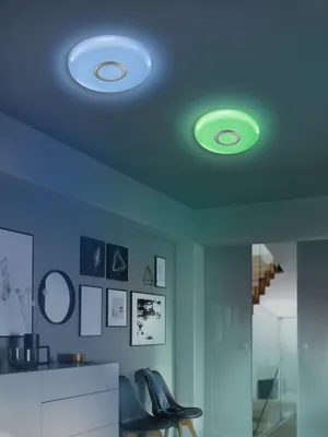 Produktbild von Fischer & Honsel T-Esra LED Deckenleuchte 19W Tunable white steuerbar dimmbar silber + Fernbedienung 20756
