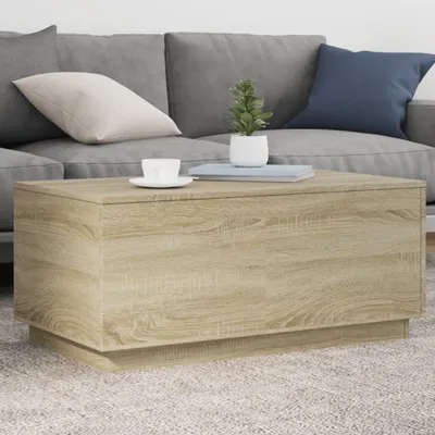 Obrázek produktu pro Konferenční stolek s LED světly Sonoma dub 90x50x40 cm
