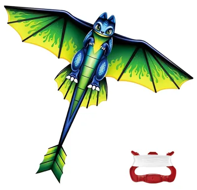Produktbild von Drachen Lenkdrachen Kinderdrachen - Mit langem Schwanz - 100 m Drachenschnur - Mit Aufbewahrungstasche