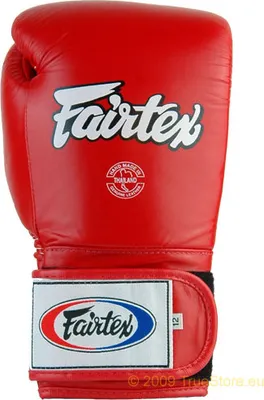 Produktbild von Fairtex Leder Boxhandschuhe Wide Fit (BGV4), Rot 12 Unzen