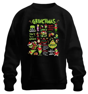 Produktbild von Grinchmas Grinch Squad Don't Be a Grinch Merry Christmas Sweatshirt Pullover, Schwarz, XL