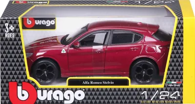 Obrázek produktu pro Bburago 21086 Alfa Romeo Stelvio tmavě červená v měřítku 1:24