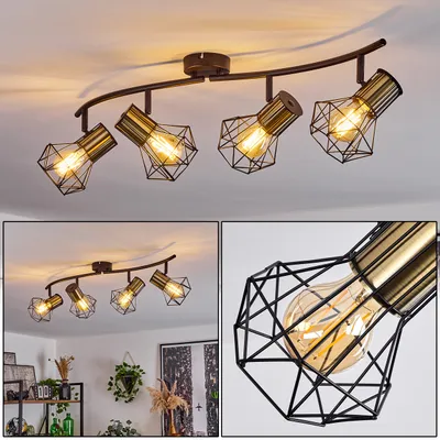 Produktbild von Pomari »Pomari« Deckenlampe aus Metall in Schwarz/Messingfarben
