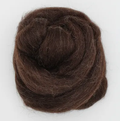 Produktbild von Masham Kammzug 50gr. Naturschwarz / Dunkelbraun zum filzen und basteln