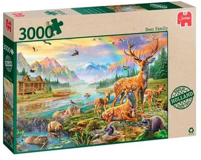 Produktbild von Jumbo Premium Collection - Deer Family Puzzle 3000 Teile