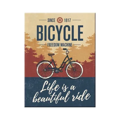 Immagine prodotto di Nostalgic-Art - Magnete 6 x 8 cm - Attività all'aperto - Bicicletta