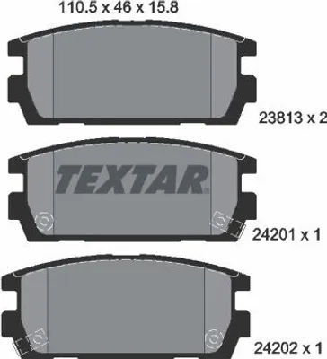 Produktbild von Textar Bremsbeläge hinten für Hyundai Terracan
