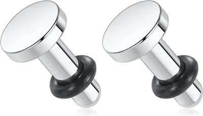 Imagen del producto de Arete de titanio para túnel, de 3 a 5 mm, ideal para perforaciones en la oreja