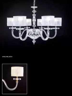 Obrázek produktu pro Stropní svítidlo stropní lustr lustr skleněné bílé lampy starožitný styl