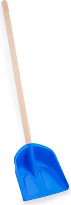 Produktbild von Kunststoff Kinderschaufel mit 74 cm Holzstiel - Farbe: blau