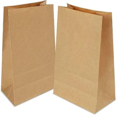 Productafbeelding van Famanu papieren zakken, 100 stuks - 13 x 8 x 24 cm, bruin, 70 g/m²
