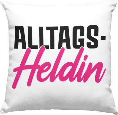 Produktbild von Trendation - Alltags-Heldin Lustige Deko-Kissen mit Füllung 40x40 Büro  Deko-Kissen mit Füllung 40x40 Kaffeebecher Kollegin Frau Frauen Lustig (Grün)