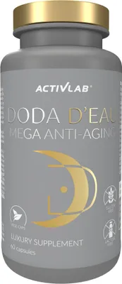 Produktbild von Activlab DODA D'EAU Mega Anti-Aging, 60 Kapseln, schöne Haut, Anti-Stress | Antioxidans, Glutathion, L-Glutamin, Glycin, N-Acetyl-L-Cystein